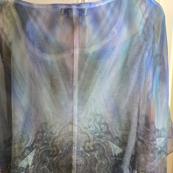 ONE WORLD SHEER TOP WITH TANK   PETITE LG  NWOT - Picture 7 of 7